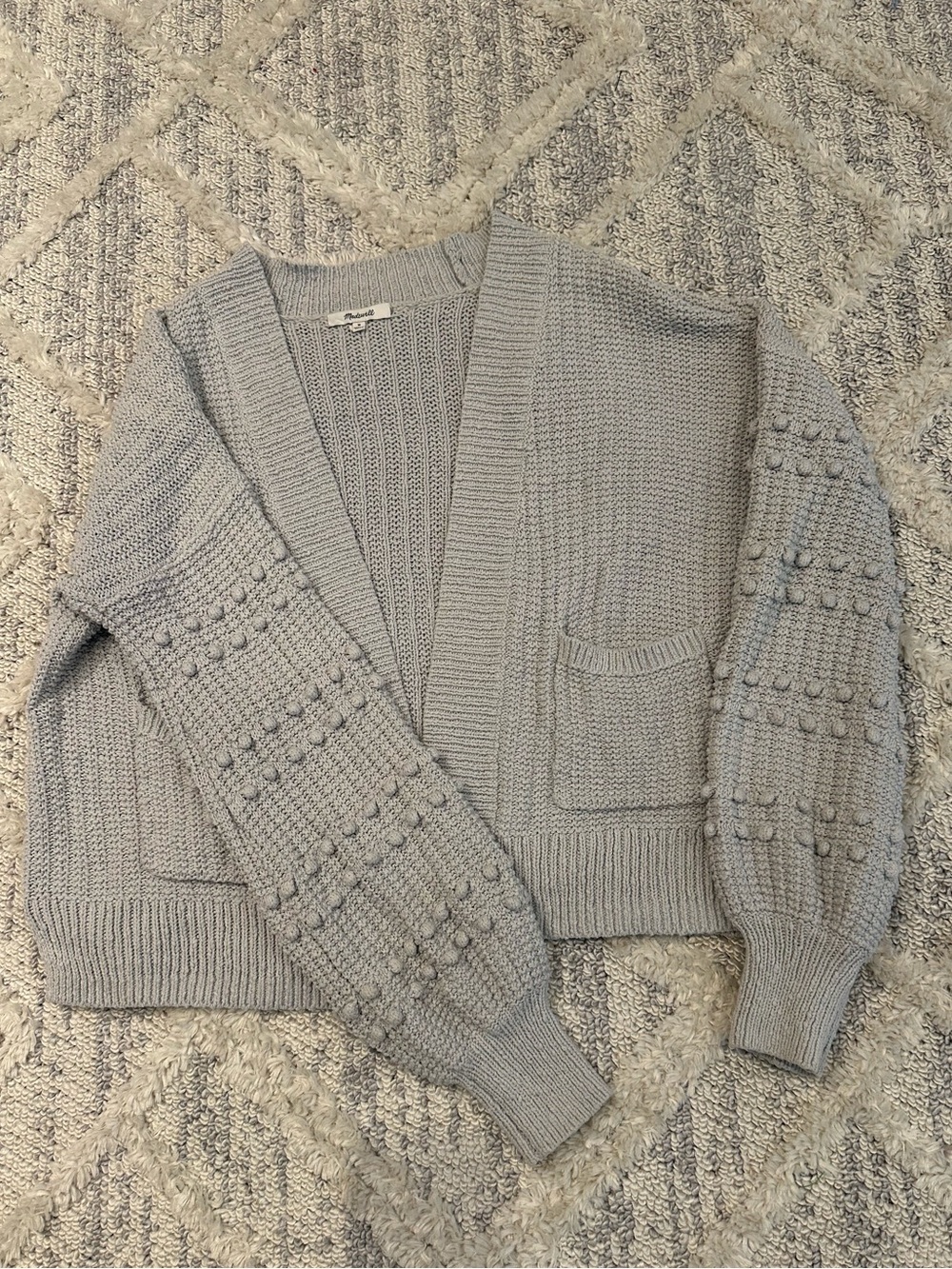 Madewell Bubble Sleeve Popcorn Cardigan